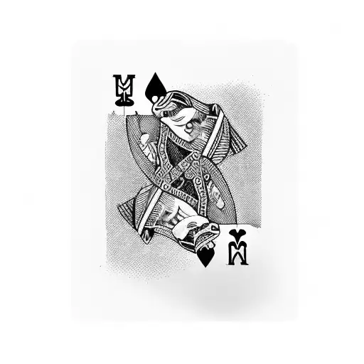 Bonnie And Clyde On A Playing Card