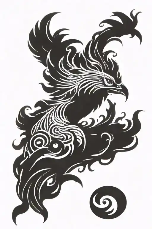 Phoenix Shaped Like A Question Mark Head Running