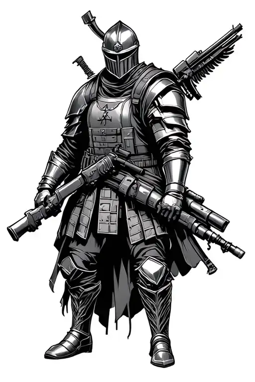 Tactical Knight With Military Gear Integrated