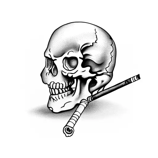Skeleton Smoking A Joint