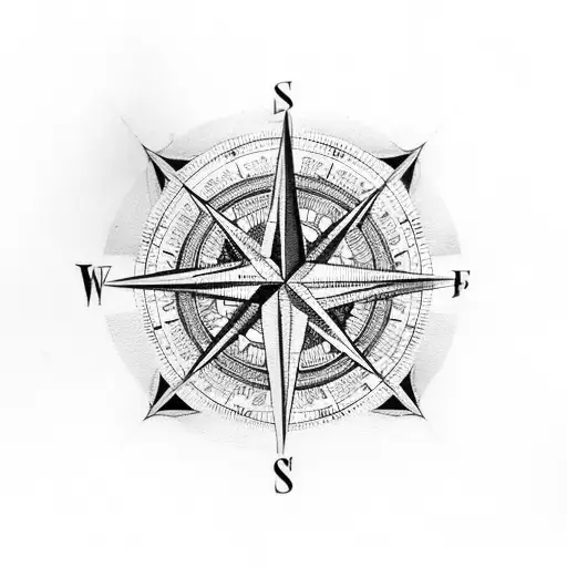 A Compass Rose With Subtle Hints Of Passion And Family Values