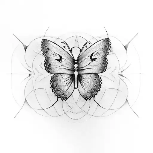 Butterfly With A Thin Black Line On The Leg