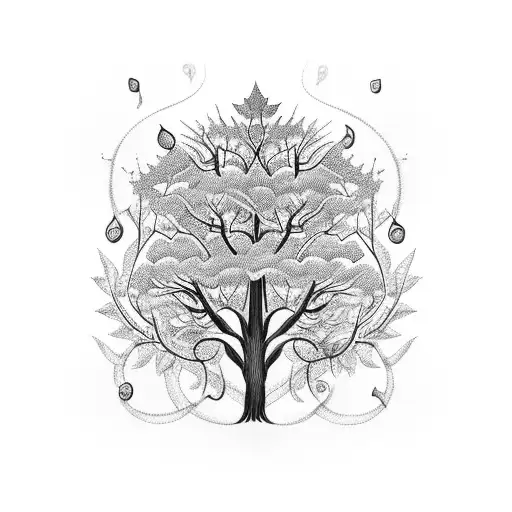 A Majestic Tree With Musical Notes As Leaves