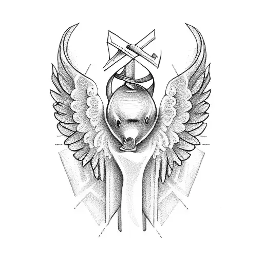 Duck With Angel Wings