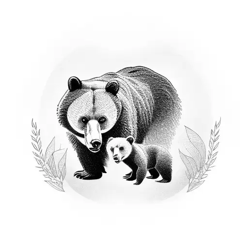 Mother Bear And Her Child