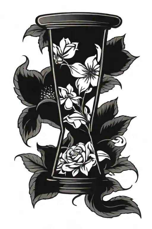 Bouquet Of Flowers Hourglass