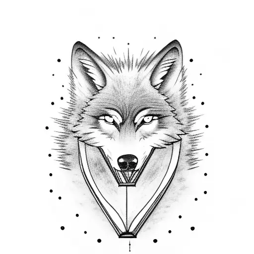 A Wolf Howling At The Moon While Holding A Book In Its Mouth