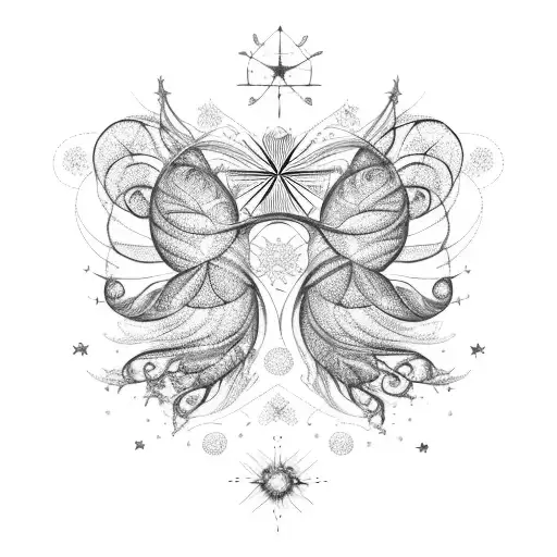 A Celestial Virgo Constellation Intertwined With Delicate Fairy Wings