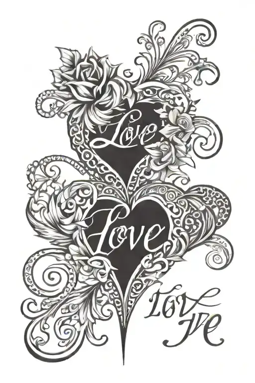 Patience Word 'Love' Written Inside Representing Your Love