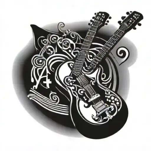 Masuline Music With A Black Band At The Base