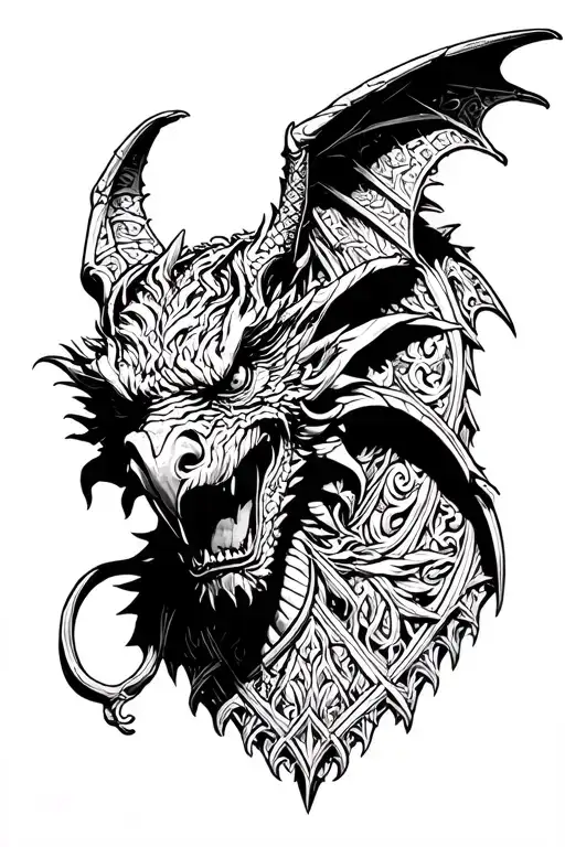 Gothic Architecture Into A Gargoyle Front Facing