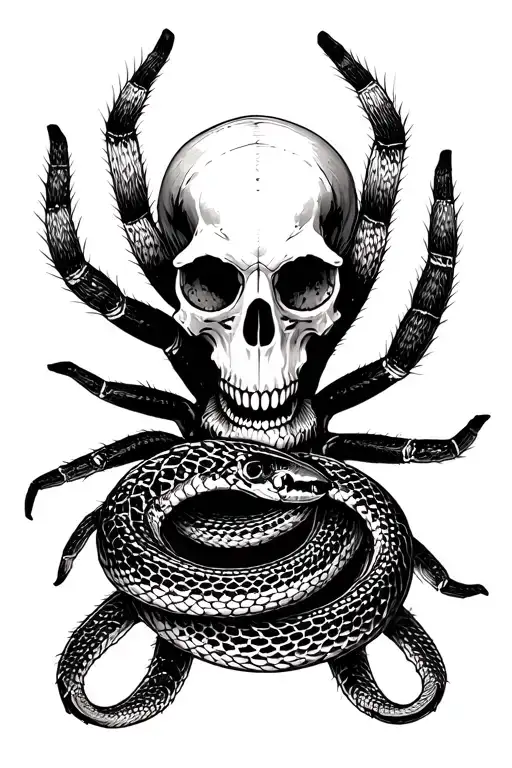 Tarantula Jungle Snake Skull