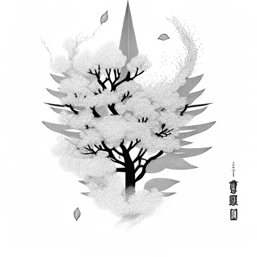 Female Warrior Wind Sword Cherry Blossoms