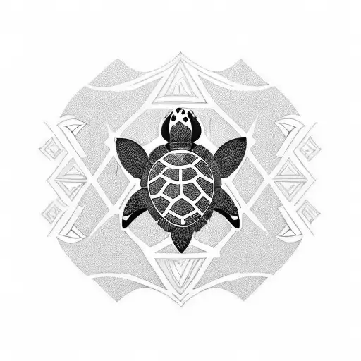 Incorporate Traditional Polynesian Symbols And Patterns In A Unique Way Into A Turtle Design