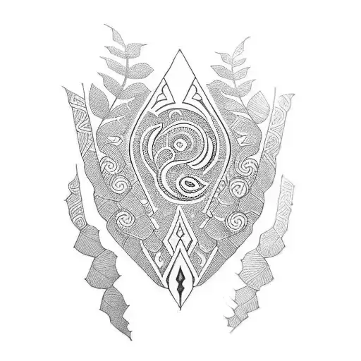 Combine Traditional Maori Tattoo Designs With Elements Of Nature Such As Ferns And Koru Patterns