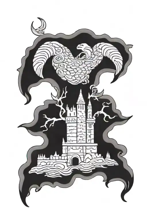 Walrus Scottish Castle And Knot Design