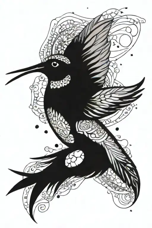 Hummingbird With Aquarius Constellation