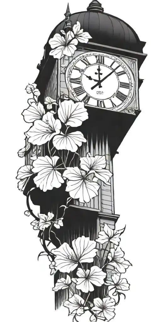 Clocktower With Four Leaf Clover