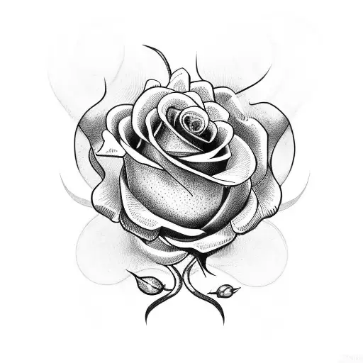 Rose Wrapped By A Snake