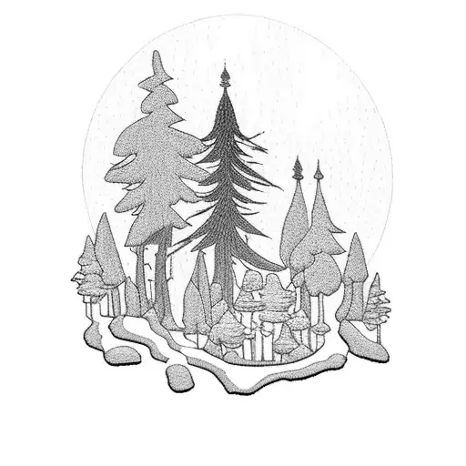 A Magical Disney-inspired Forest Scene With Hidden Embroidery Elements Throughout