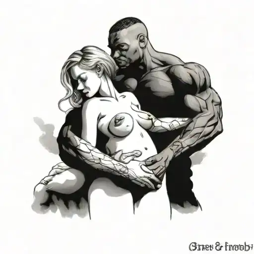 Big Black Muscular Man Nursing Nude Slim Young Fragile European Blonde Teenage Girl