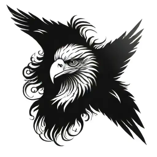 Tattoo Of An Eagle With 2 Faces