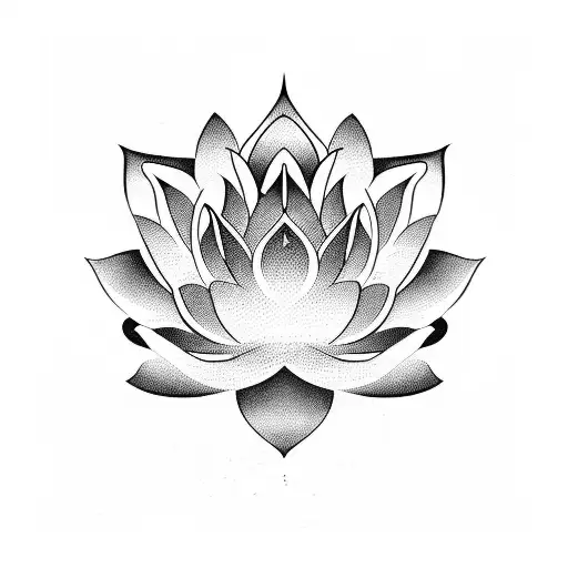 Abstract Lotus Flower