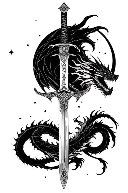 Dragon Sword And Moon