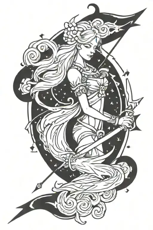 Sagittarius Zodiac Sign Female Mage