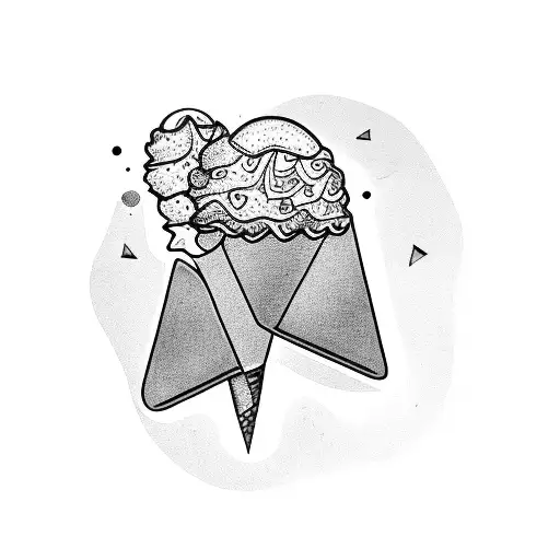 A Bad Girl Who Eats An Ice Cream Cone