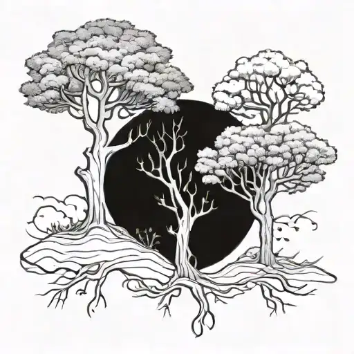 Two Trees Grow Together And Make Names Of My Kids Names