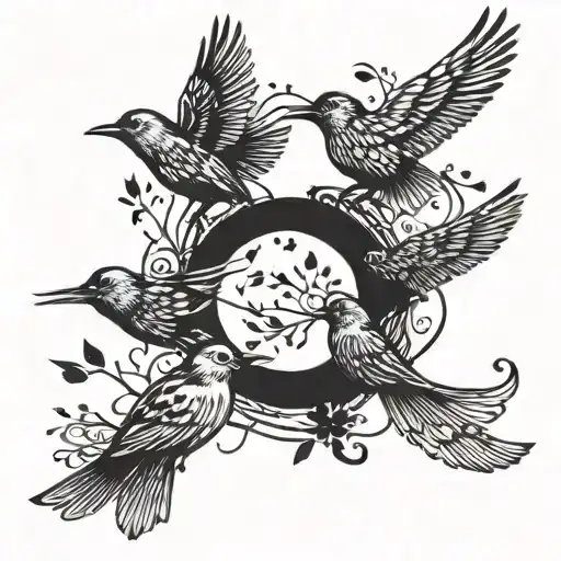 Semicolon With Birds