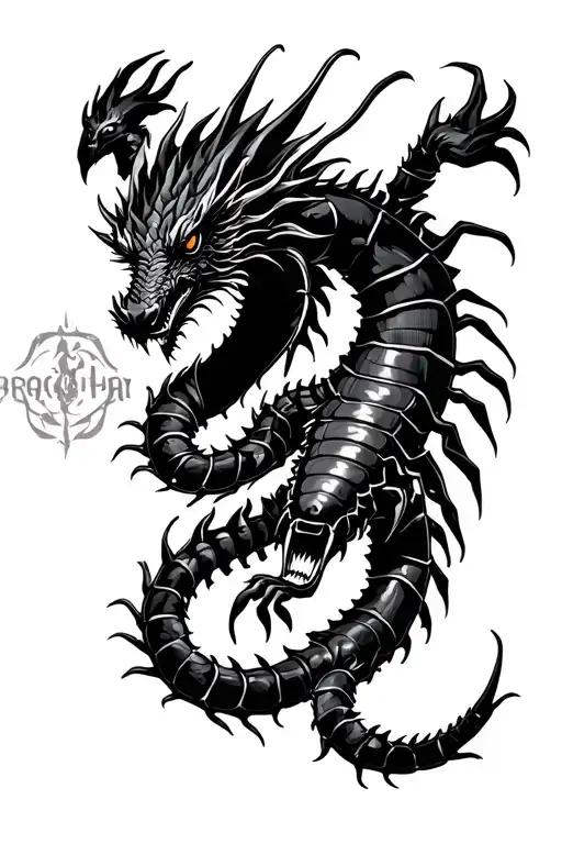 Side Dragon And Scorpions Side By Side