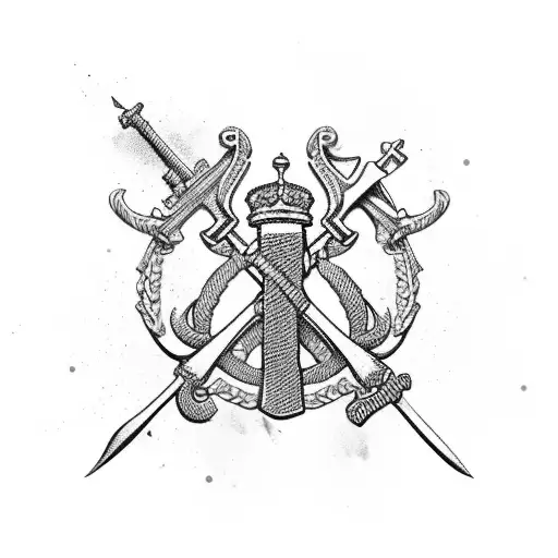 Royal Marines Commando Dagger Combined With Medicine