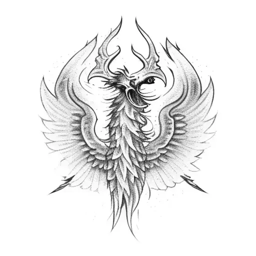 Phoenix Wings With Cedar Tree And Special Forces Dagger