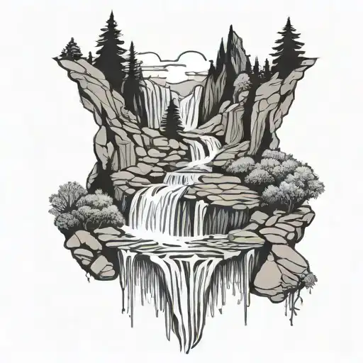 Utah Inside Of A Waterfall