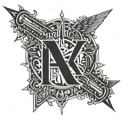 The Word Asgatraz Made Of Ammunition