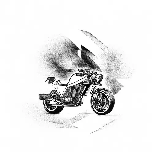 Motorcycle And Race Car