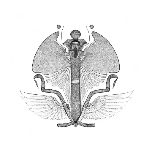 An Egyptian Style Winged Scarab