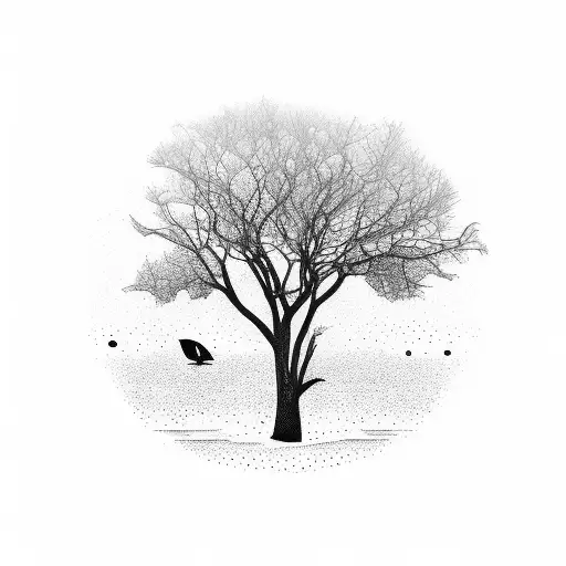 Tree Over The Water Half Sleeve