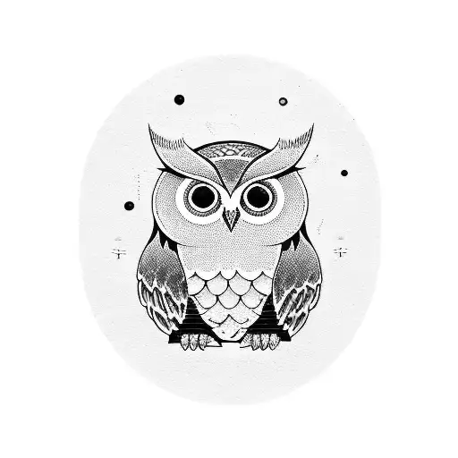 Owl With Waves