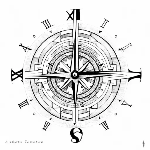 Clock Maze Compass