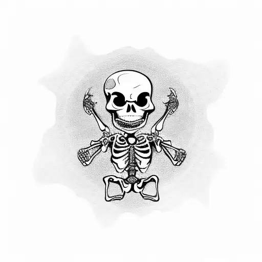 Dancing Skeleton With Jester