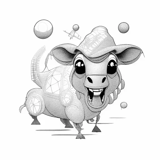 Combine Elements From Pixar Movies And 3D Animation To Create A Futuristic Farm Scene