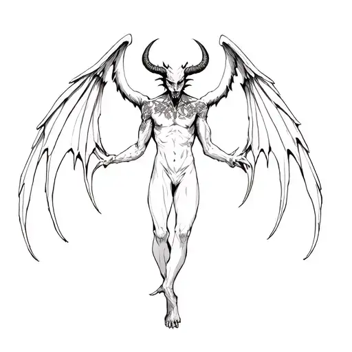 Demon Full Body Wings Expanded