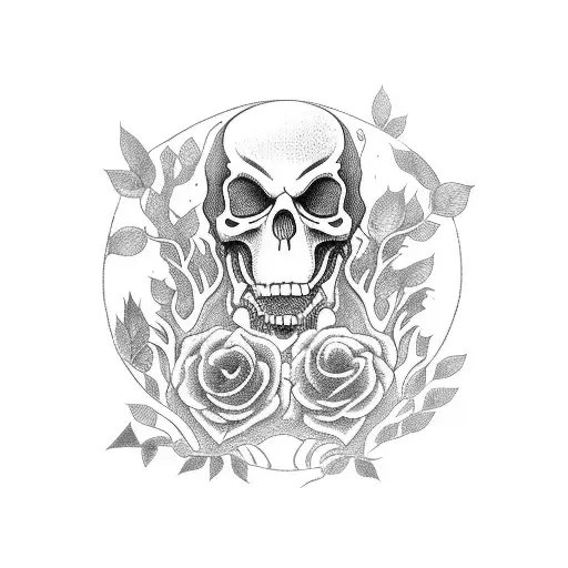 Grim Reaper In The Forest With Roots