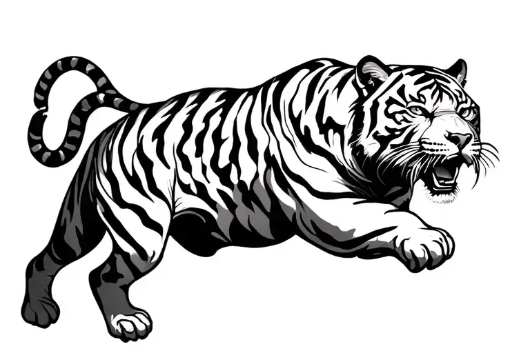 Tiger Chasing Behind Pepper