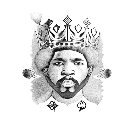 Afro King Of Spades Card
