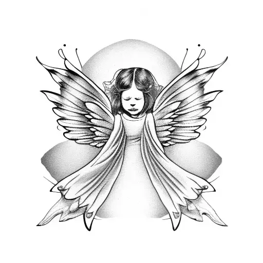 Angel With Butterfly Wings