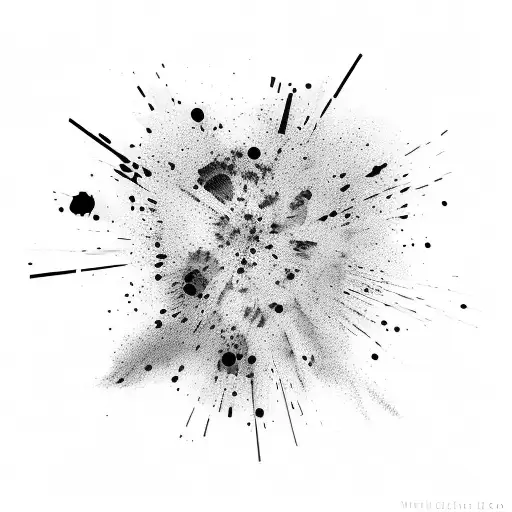 Simple Forms And Paintsplatter Blackout